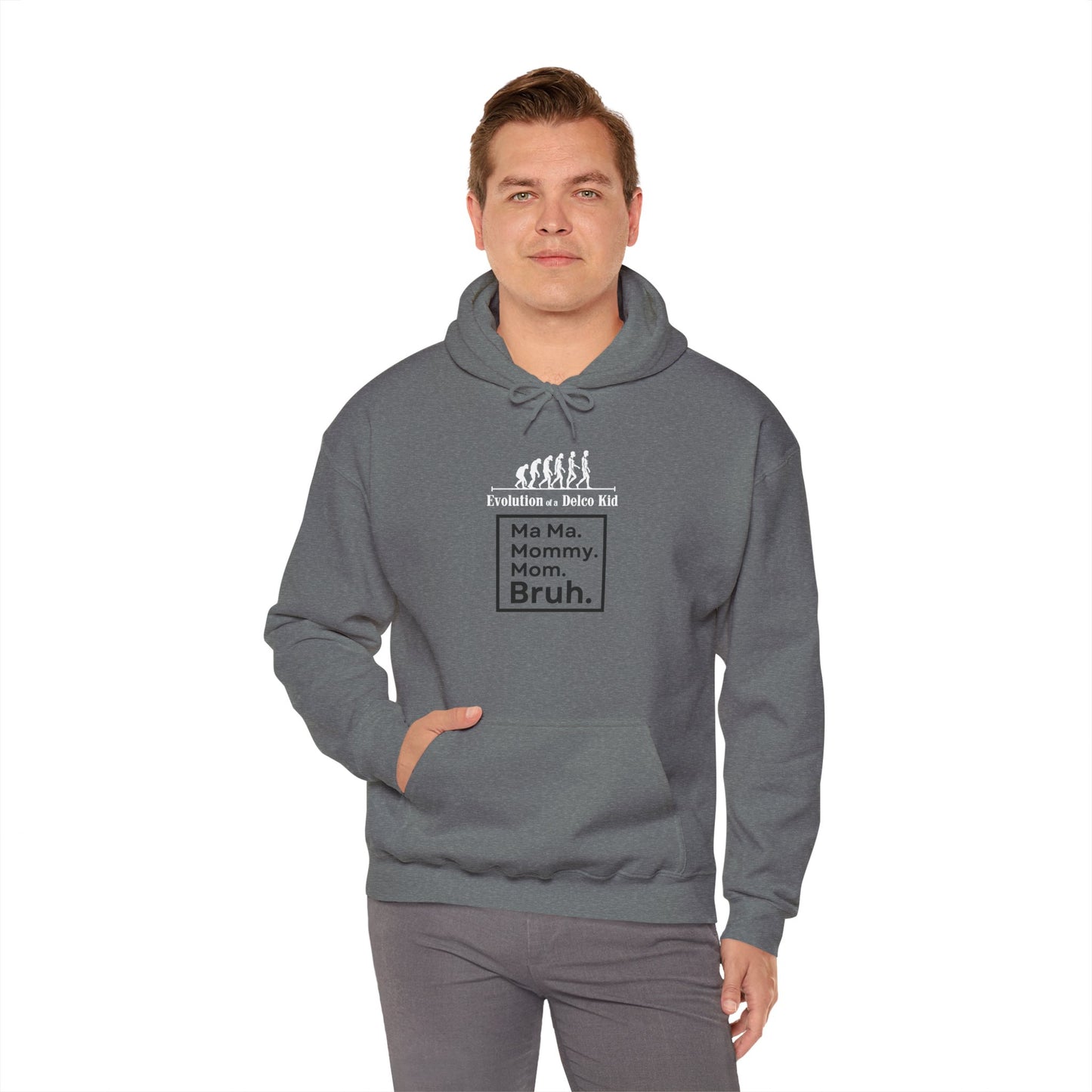 Evolution of a Delco Kid MOM Hoodie