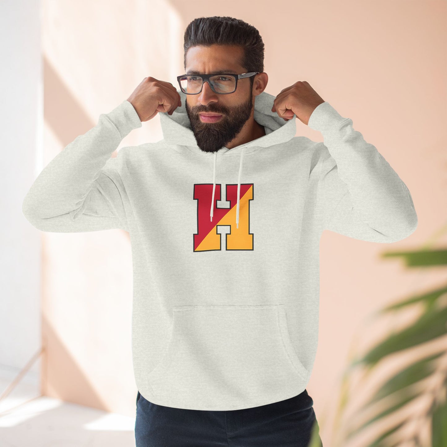 Three-Panel Fleece Hoodie