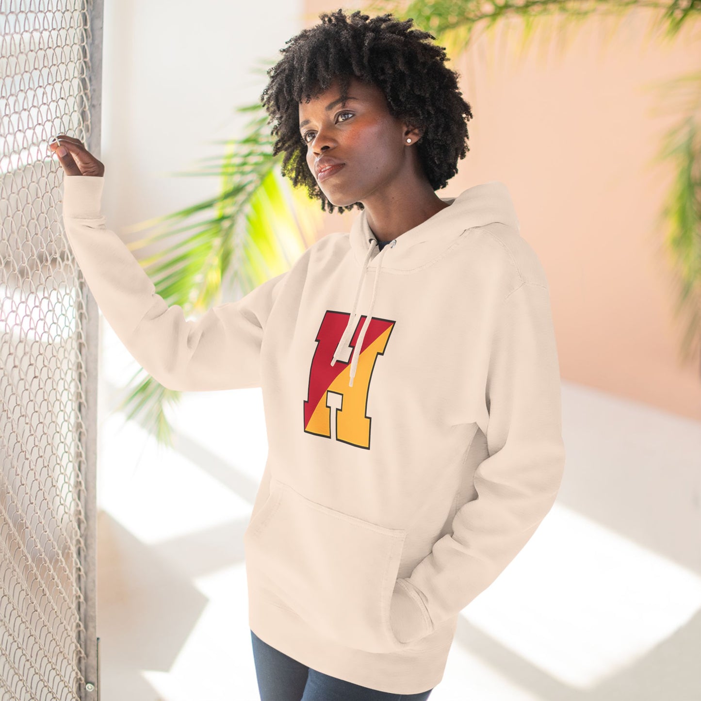 Three-Panel Fleece Hoodie