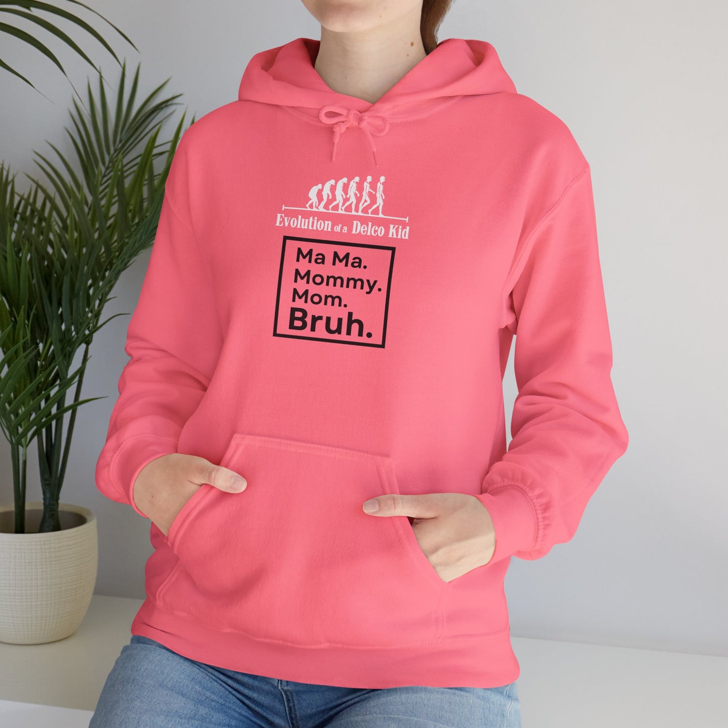Evolution of a Delco Kid MOM Hoodie