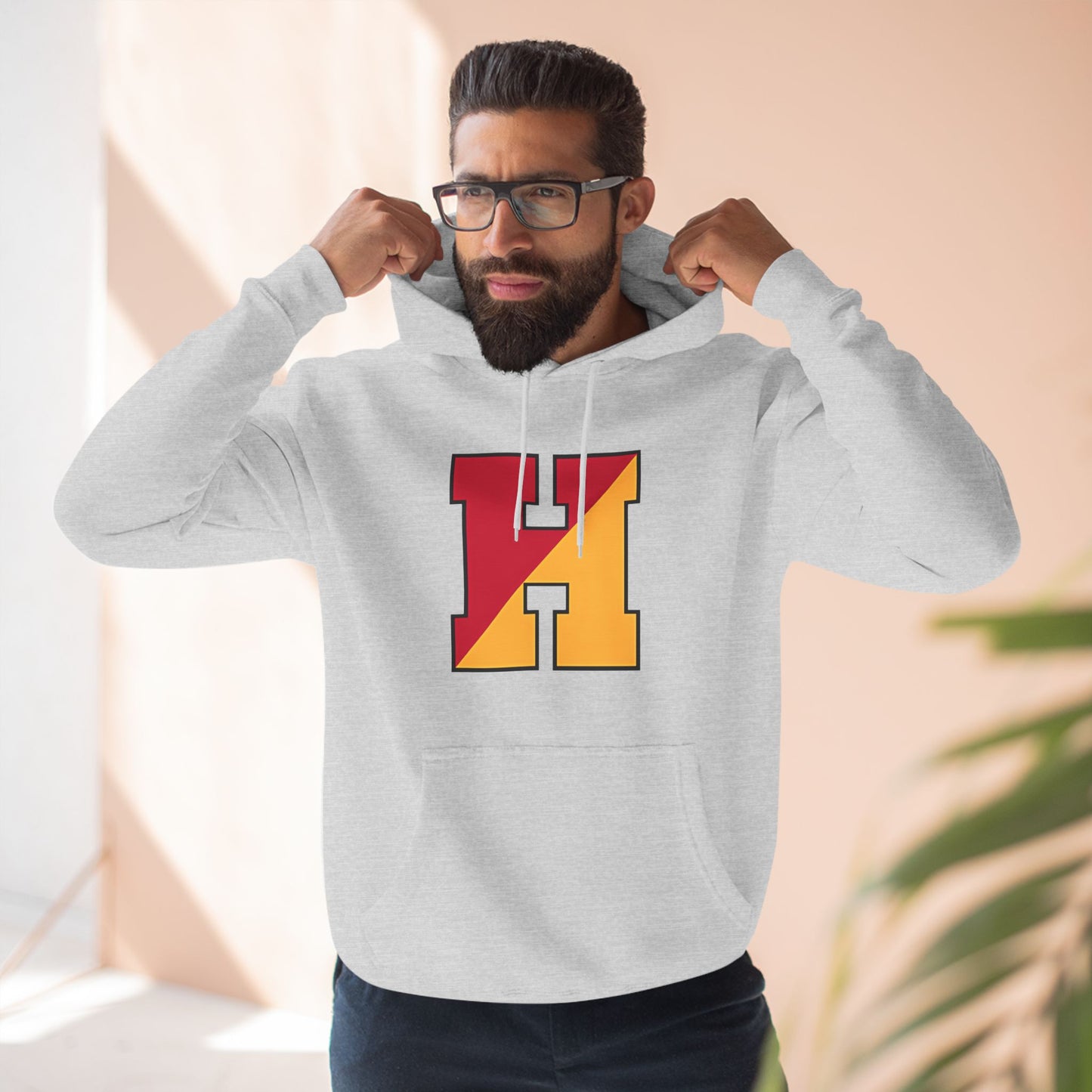 Three-Panel Fleece Hoodie