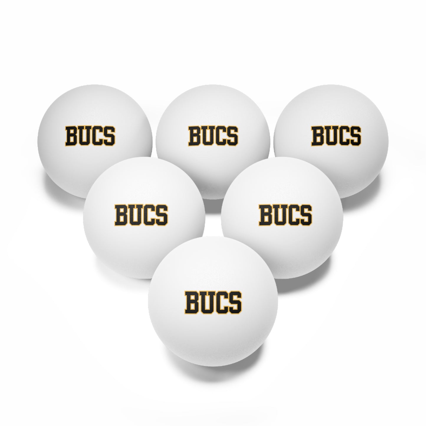 Interboro Bucs Ping Pong Balls, 6 pcs