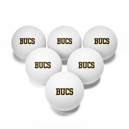 Interboro Bucs Ping Pong Balls, 6 pcs