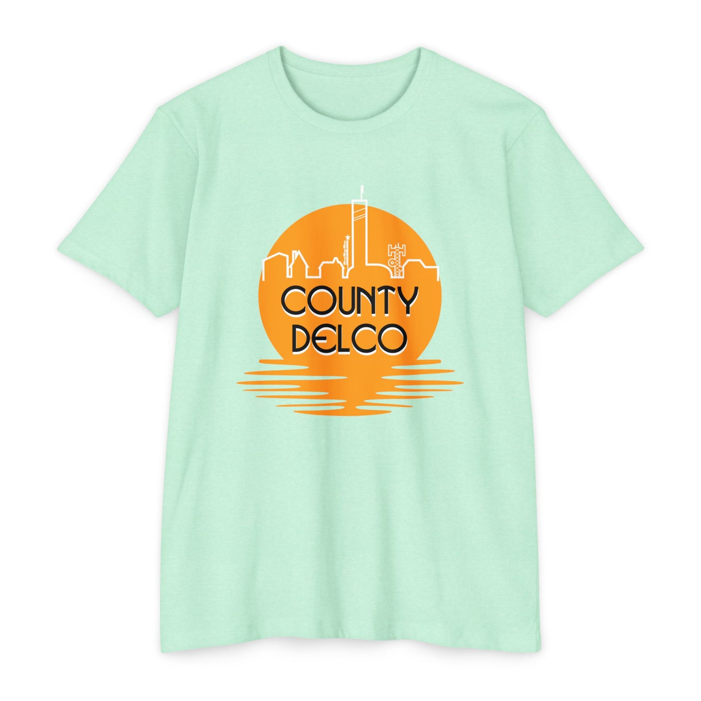 Sunset Skyline Delco CVC T-shirt