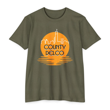 Sunset Skyline Delco CVC T-shirt