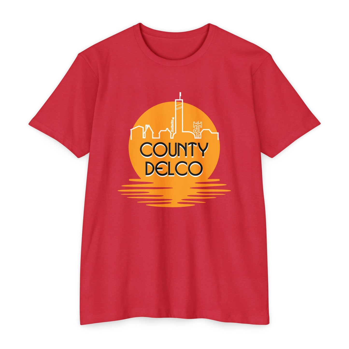 Sunset Skyline Delco CVC T-shirt