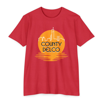 Sunset Skyline Delco CVC T-shirt
