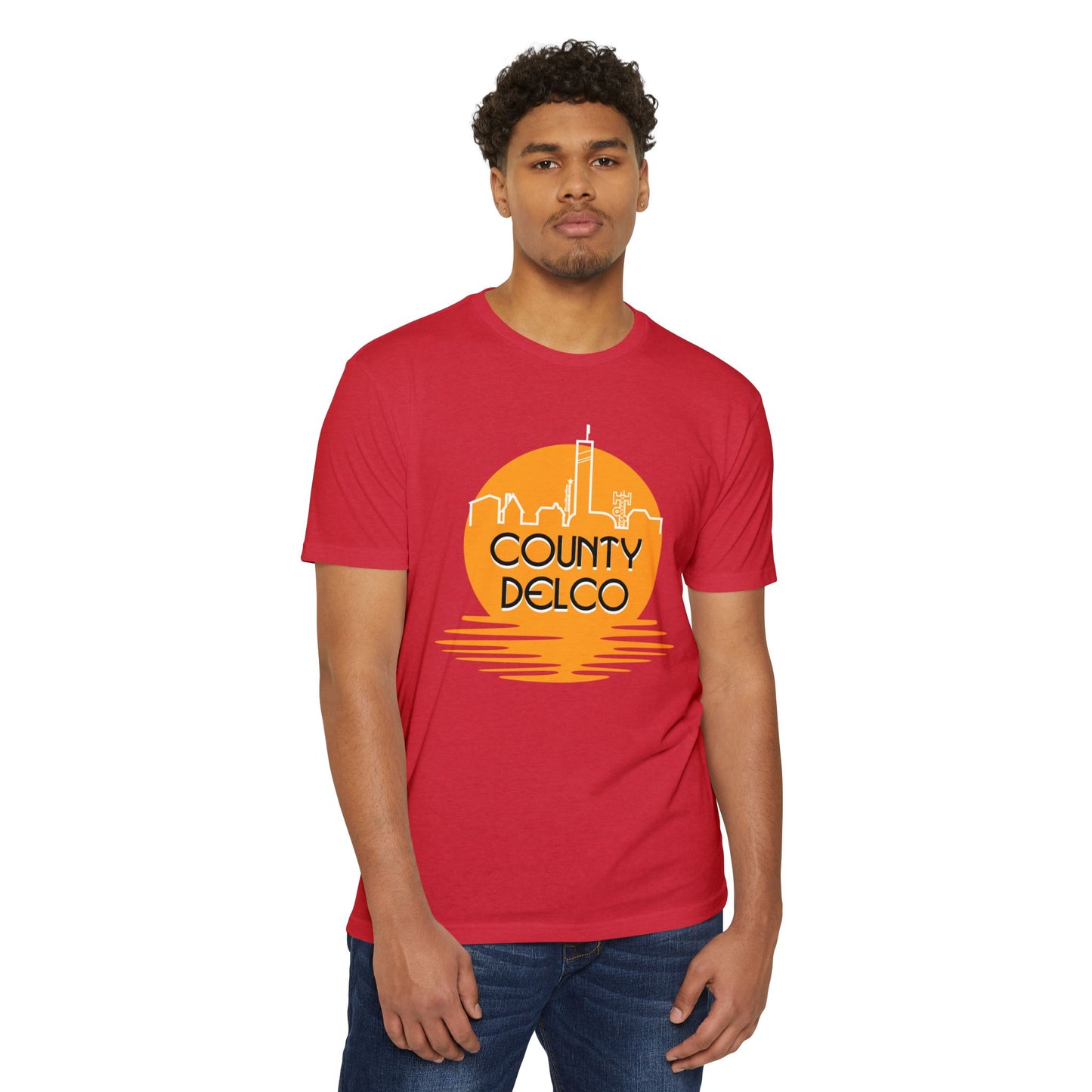 Sunset Skyline Delco CVC T-shirt