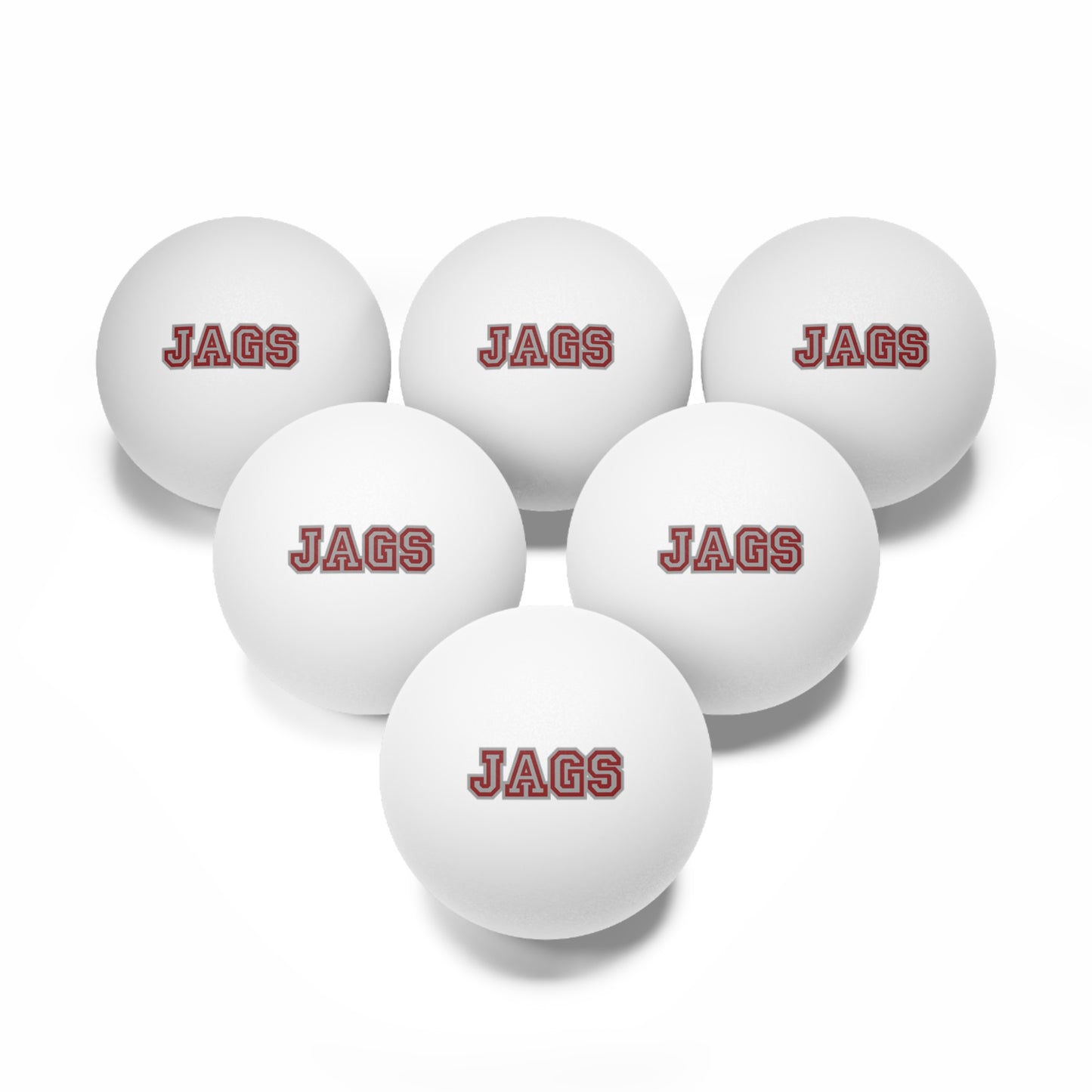Garnet Valley Jags Ping Pong Balls, 6 pcs